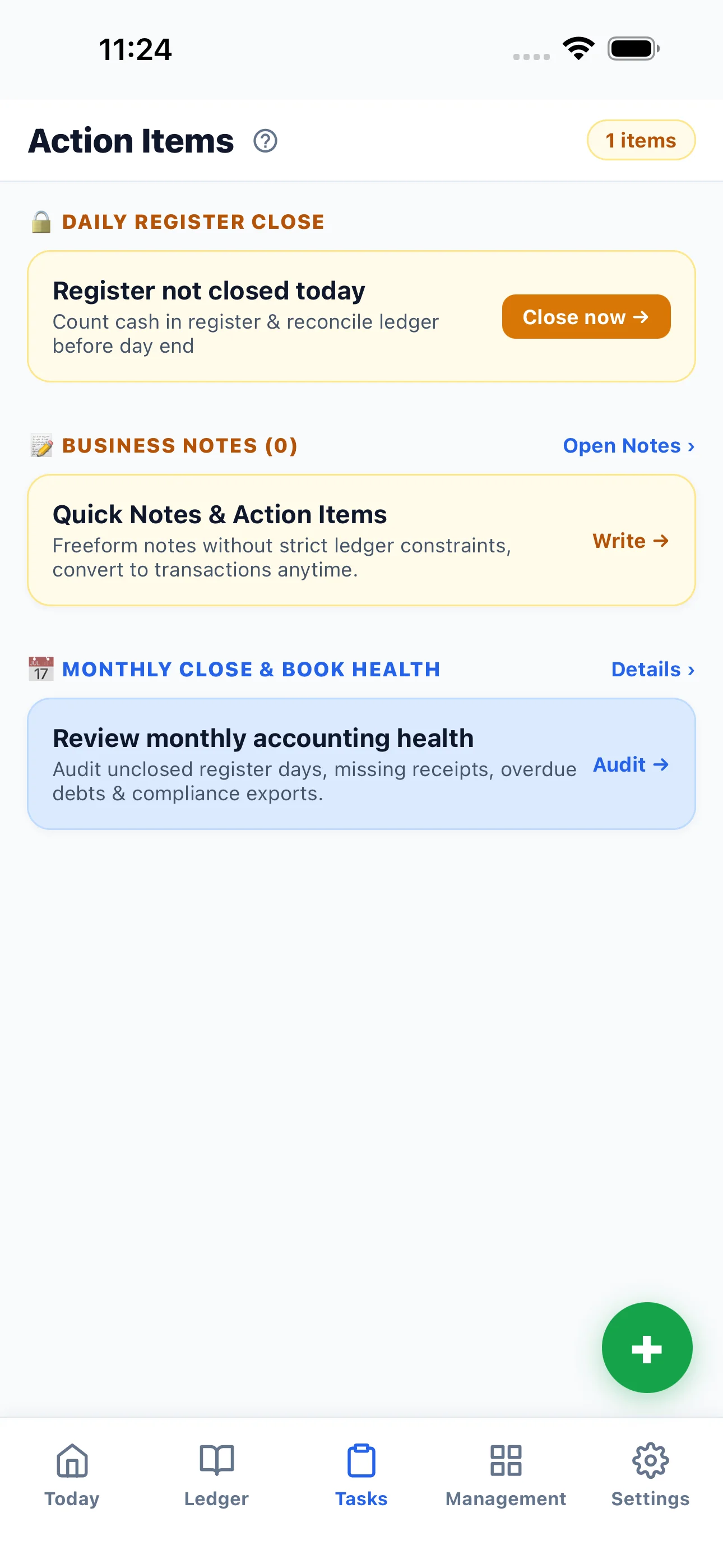 Daily Close & Till Count